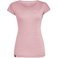 Salewa T-shirt Puez Melange Dry Manica Corta Rosa Pallido
