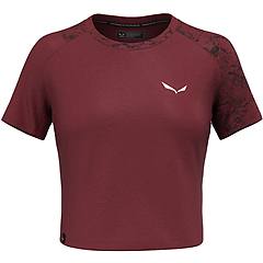 Salewa Lavaredo Hemp Crop W T-shirt Donna Dark Red/black