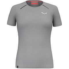 Salewa Pedroc Dry W Hybrid T-shirt Donna Light Grey/black