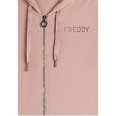 Freddy Felpa Zip Da Donna Con Cappuccio E Tasche In Velluto