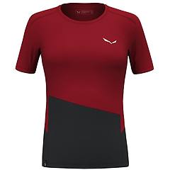 Salewa T-shirt Puez Sporty Dry Manica Corta Rosso Nero