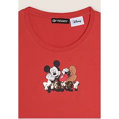 Freddy T-shirt Cropped Slim Fit Mickey Mouse