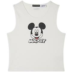 Freddy Canotta Cropped Slim Fit Con Stampa Mickey Mouse