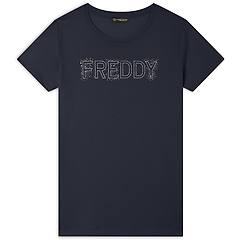 Freddy T-shirt In Jersey Modal Con Logo Strass