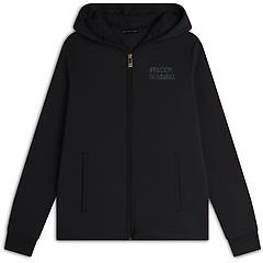 Freddy Felpa Donna Con Zip E Cappuccio Con Interno Fantasia