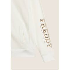 Freddy Felpa Zip Con Collo Alto E Logo Con Perline Dorate