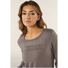 Freddy Felpa Girocollo Da Donna Con Logo In Strass