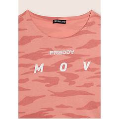 Freddy T-shirt Camouflage Con Maniche Ad Aletta