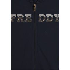 Freddy Felpa Comfort Grafica Dorata Con Zip E Cappuccio