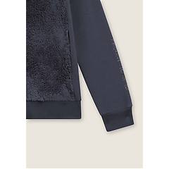 Freddy Felpa Con Zip. Collo E Fronte In Sherpa. Logo Borchie