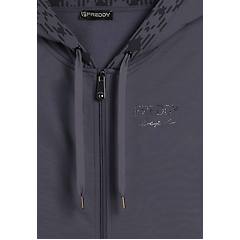 Freddy Felpa Con Cappuccio Foderato Fantasia E Zip Frontale