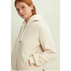 Freddy Giacca Da Donna In Pile Sherpa Con Cappuccio E Zip