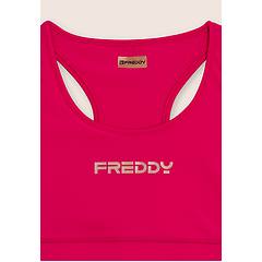 freddy top sportivo con retro vogatore elasticizzato pink peacock donna large