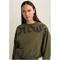 Freddy Felpa Oversize Cropped Con Maxi Stampa Flow Ivy