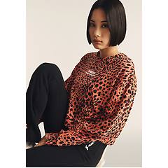 Freddy Felpa Cropped Comfort Fit Animalier Leopard Animalier