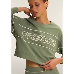 Freddy Freddy. Felpa Comfort Fit Cropped Con Maxi Logo