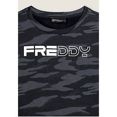 Freddy Felpa Cropped Con Logo Perlato E Fantasia Camouflage