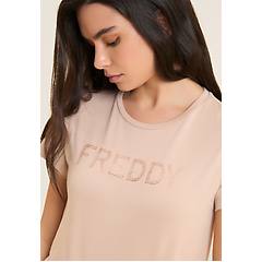 Freddy Freddy. T-shirt Manica Corta Con Logo In Strass