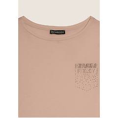 Freddy Freddy. T-shirt Manica Corta Con Strass A Forma