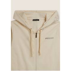 Freddy Felpa Da Donna Con Cappuccio Zip E Fondo Arrotondato