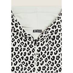 Freddy Freddy. Felpa Donna Leopardata Con Zip E Cappuccio