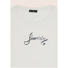 Freddy Freddy. T-shirt In Cotone Supima Con Logo In Paillettes