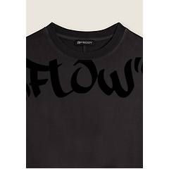 Freddy Felpa Oversize Cropped Con Maxi Stampa Flow Gray