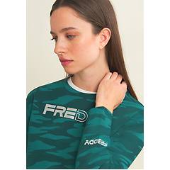 Freddy Felpa Cropped Con Logo Perlato E Fantasia Camouflage