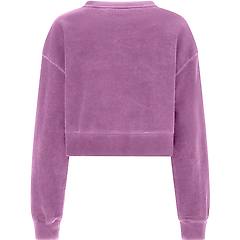 freddy felpa corta tinta a freddo con logo effetto cracked mulberry cold dyed donna small