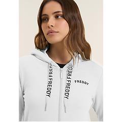 Freddy Freddy. Felpa Cappuccio E Zip In Tessuto Fiammato