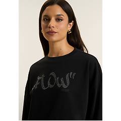 Freddy Felpa Cropped Con Stampa "flow" E Borchie