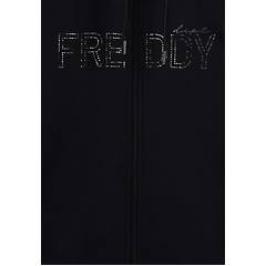 Freddy Freddy. Felpa Con Zip Collo Alto E Fondo Asimmetrico