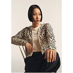 Freddy Freddy. Felpa Cropped Con Zip E Cappuccio Animalier