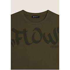 Freddy Freddy. T-shirt Cropped Con Stampa Flow Centrale