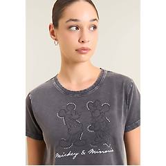 Freddy Freddy. T-shirt Da Donna Con Stampa Disney E Strass