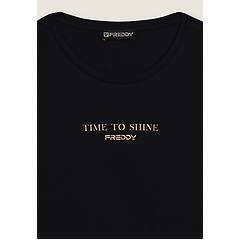 Freddy Freddy. T-shirt Donna A Manica Lunga Con Banda