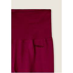 freddy leggings 7/8 a vita altissima in tessuto seamless a costine rumba red donna medium/large