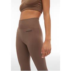 freddy leggings seamless vita alta 7/8 con dettagli in costina coffee quartz donna exsmall/small