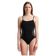 Arena Mesh Panels Closed W Costume Piscina Donna Nero 48