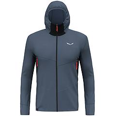 Salewa Lavaredo Hemp Hooded Felpa In Pile Uomo Blue/dark