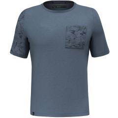 Salewa T-shirt Lavaredo Hemp Pocket Manica Corta Blu M