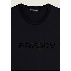 freddy t-shirt con logo sfumato stampato al centro jet black uomo medium