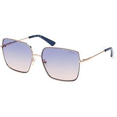 Guess Occhiali Square Metal Giallo Oro Con Lenti A Specchio