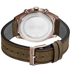 hugo orologio 1530162 3 atm 6 mm black leather brown one size