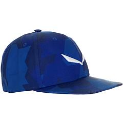 Salewa Cappellino Puez Camou Flat Blu Scuro Logo Bianco