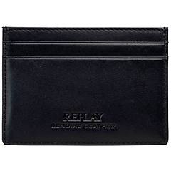 Replay Porta Carte In Pelle Con Rombo