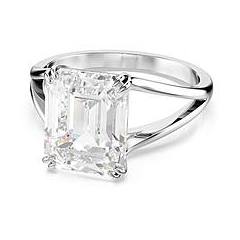 Swarovski Anello Cocktail Stilla Taglio Ottagonale Bianco