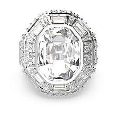 Swarovski Anello Cocktail Mesmera Taglio Ottagonale Bianco