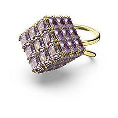Swarovski Anello Cocktail Curiosa Taglio Squadrato Viola