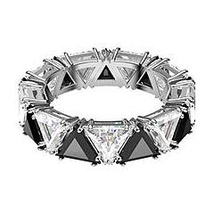 Swarovski Anello Cocktail Matrix Taglio Triangolo Nero Placcato